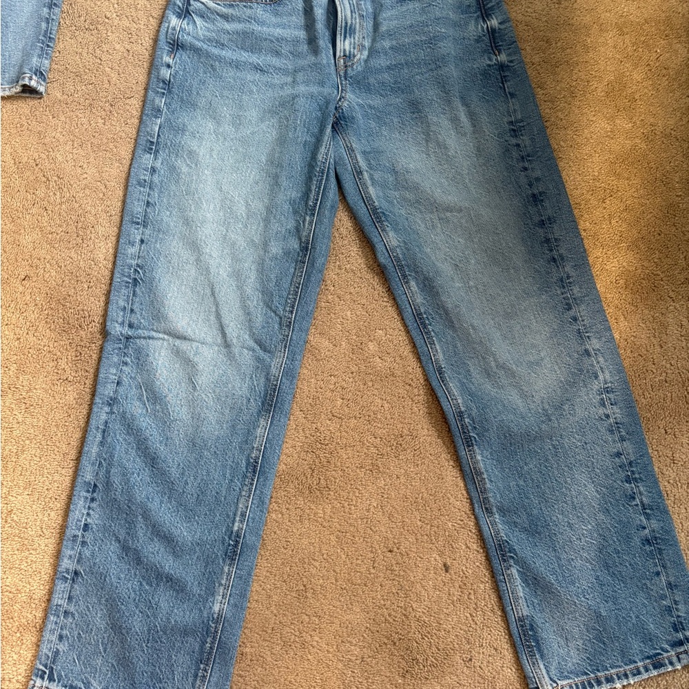 American Eagle Outfitters Flare Jeans in Classic Blue